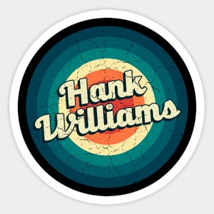 Graphic Hank Name Retro Vintage Circle Sticker